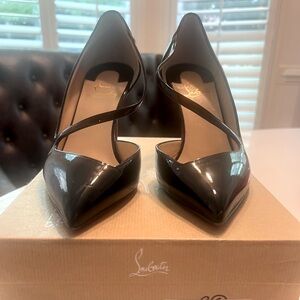 Limited Edition Christian Louboutin Jumping 85 Black Patent Heels